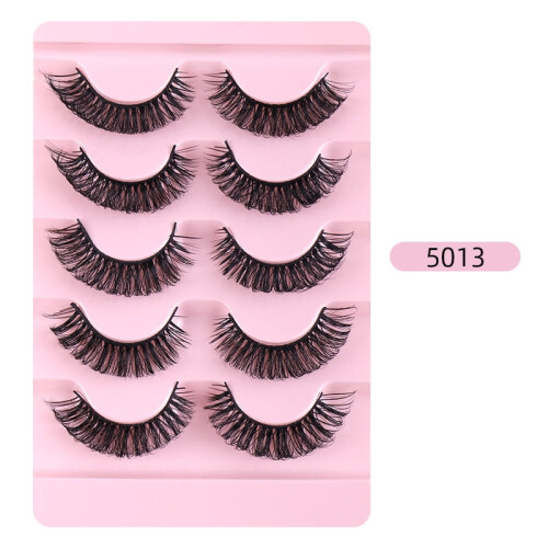 False Eyelashes Thick Realistic Curly Style 5 Pairs