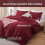 Full Size Comforter Set Dark Red 3-Piece for Kids 2