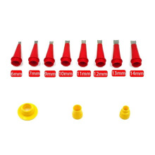 Stainless Steel Caulk Nozzle Applicator Set with Base 8 pcs