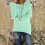 Women's fluffy fuzzy sweater solid color long sleeve round 2