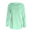 Women's fluffy fuzzy sweater solid color long sleeve round 3