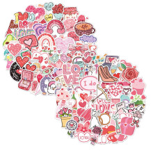 Valentine's Day Stickers Waterproof Vinyl 100 pcs