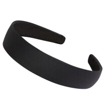 Women's Wide Elastic Headband Black Thick Hair Band