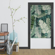 Japanese Noren Curtain Navy Blue Kraken Design 34x60 Inch