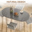 Homcom HOMCOM Foldable Dining Table, 140 cm Oval Solid Wood Drop Leaf Table, Grey 9