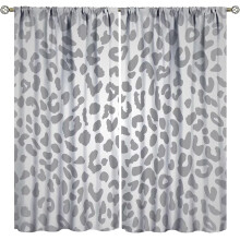 Leopard Print Curtains Brown Rod Pocket 2 Panels 42x54 inch