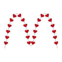 Heart Banner Garland Felt Valentine's Day Decor 72 Hearts 3