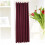 Window Valance Dark Red Polyester Sheer Curtain with Floral 7