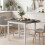Homcom HOMCOM Foldable Dining Table, 140 cm Oval Solid Wood Drop Leaf Table, Grey 7