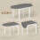 Homcom HOMCOM Foldable Dining Table, 140 cm Oval Solid Wood Drop Leaf Table, Grey 8