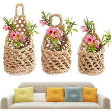 Colgador de Plantas - Soporte de Pared de Macramé Bohemio Hecho A Mano Colgador de Plantas de Macramé Bohemio Hecho A Mano