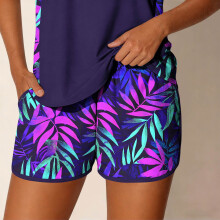 Women's Blouson Tankini Swimsuit with Tummy Control and