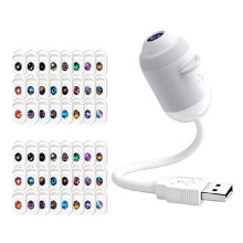 USB Projector Lamp met Duidelijk Beeld Verstelbare Helderheid Touch Control 2-in-1 Nachtlamp met 48 Dia'S
