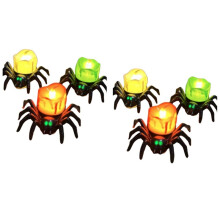 6 Peças Velas de Chá de Aranha de Halloween LED Sem Chama Suporte de Velas de Aranha Iluminação Decorações Assustadoras de Halloween