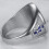 Stainless Steel Masonic Master Mason Ring Blue Gold Two Tone 4