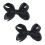 Satin Bow for Girls 3 Inch 2 Pcs White 1