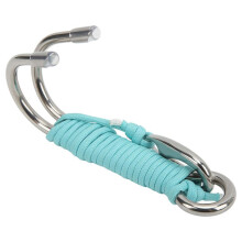 Scuba Diving Doppel-Drift-Haken mit Leuchtender Schnur, Doppelanker für Höhlentauchgänge, Starkes Seilzubehör für Strömungen