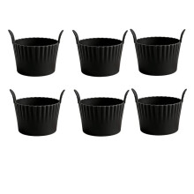 Moules à Muffins en Silicone 9 X 5 cm, Ensemble de 6 Moules Réutilisables pour Friteuse à Air pour Muffins, Gâteaux, Œufs