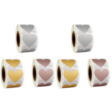 Tanner Red Heart Stickers Scratch-Off Labels Set of 2