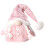 Pink Swedish Gnome Plush Elves with Sequin Hats 2-Pack 1