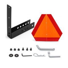 Kit de Suporte para Sinal de Veículo Lento UTV, Triângulo Refletivo SMV, Montagem em Reboque para Carrinho de Golfe, Trator, Veículo ATV
