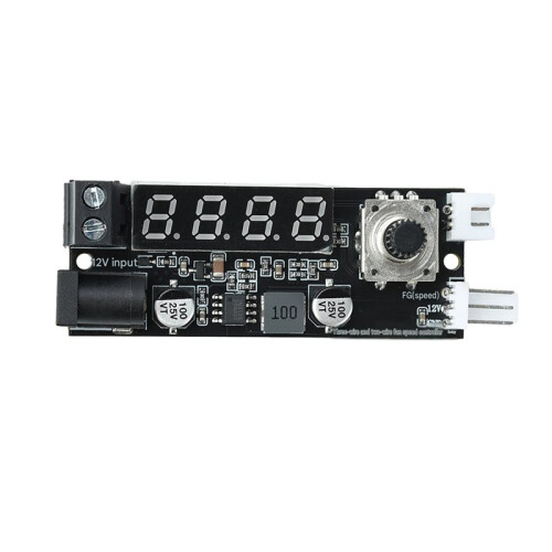 DC12V 3A Digital Fan Speed Controller Voltage Adjustable Temperature RPM Display for Cooling Fan Governor Module