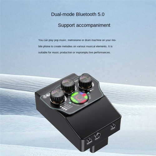 Ginean UF-05T Guitar Resonance Pickup Built-in Reverb Chorus Delay Effect with Microphone Support  Tuner Function