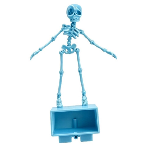 3D Printed Dancing Skeleton Aquarium Bubbler Plastic Fish Tank Dance Skull Ornament Gothic Air Driven