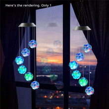Solar String Lights Outdoor Waterproof Solar Wind Chimes Colored Light Effect for Garden Party Balcony
