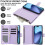 Purple RFID-blocking flip wallet case for Samsung Galaxy 3