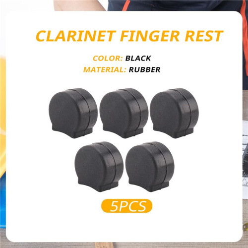 5PCS Clarinet Hardware Clarinet Thumb Rest Cushion Protector Soft Rubber Clarinet Thumb Protector, Black