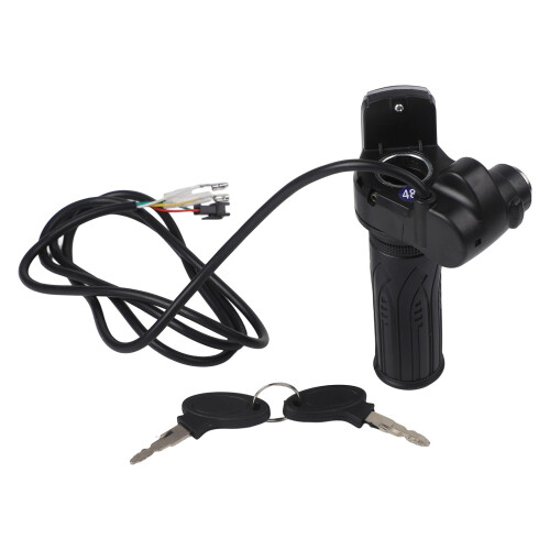 Electric Scooter Throttle Grips with Key Lock, LCD Display, 1