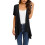 Women's Lightweight Short Sleeve Open Front Cardigan Black 2