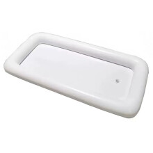2-Pack Uppblåsbar Serveringsbricka för Poolpartyn, Flytande Drinkkylare med Isbucket-Design