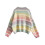 Women's Rainbow Striped Cable Knit Sweater 6