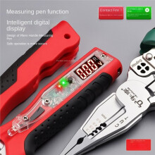 NIUXIANG Pince à Dépouiller Rechargeable 10 en 1 avec Testeur de Tension Coupe Électricien Multifonctionnelle pour Moto Verte
