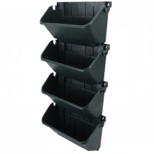4 Pots Vertical Garden Wall Planter for Growing Flowers/Vegetables, Breathable & Space-Saving Design for Various Plants