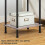 Side Table with Charging Station USB Outlet 2-Tier Greige 8