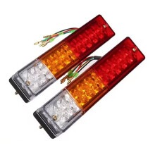 2 Pièces 20 LEDs 12V-24V Lumières Étanches Lampe de Feu Arrière LED pour Remorques et Yachts