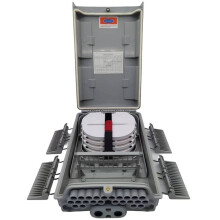 Caja de Distribución de Fibra FTTH Exterior de 16 Núcleos (Divisor PLC 1:24) Caja de Unión de Cable Óptico Impermeable para Exteriores
