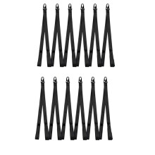 12 Pièce Support de Pompons de Cheerleading avec Fermeture à Snap Accessoires Sangles de Sac à Dos Réglables Porte-Clés