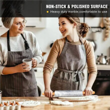 Marble Rolling Pin with Wooden Handles & Wood Cradle,Marble Rolling Pins for Making Pizza Dough and Tortillas