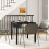 Homcom HOMCOM Modern Square Dining Table with Tempered Glass Top Metal Legs 3