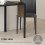 Homcom HOMCOM Modern Square Dining Table with Tempered Glass Top Metal Legs 5