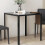 Homcom HOMCOM Modern Square Dining Table with Tempered Glass Top Metal Legs 9