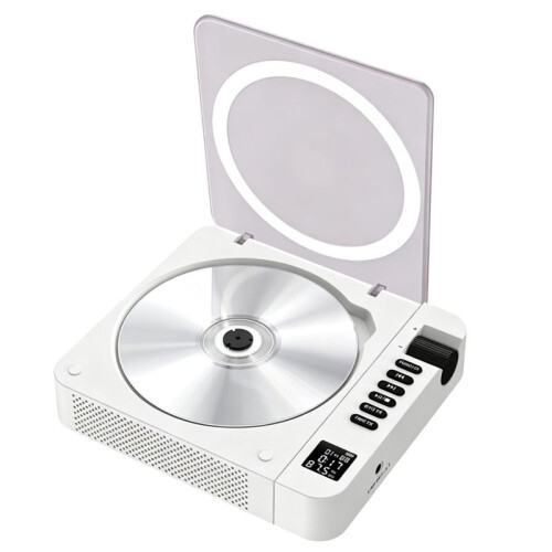 Portable CD Player  FM Transmit SPDIF Output Type-C Rechargeable Retro Music Player