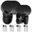 32-Piece Unbreakable Dinnerware Set for 4, Plastic Plates & Bowls for Camping, Dishwasher/Microwave Safe, Black 1