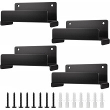 Ladder Hooks for Garage Wall, 4 Pack Heavy Duty Wall Mount Storage Hanger for Ladders, Chairs & Patio Furniture