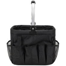 Caddy Organizer with Handle,Black, Cleaning Tote Bag with Multiple Pockets for Cleaning Supplies, Products Storage, 1PC