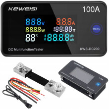 DC Voltage and Current Meter Tester 0-200V 0-100A